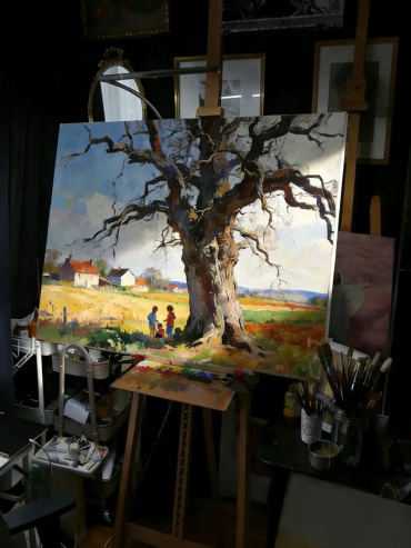 kids under the tree