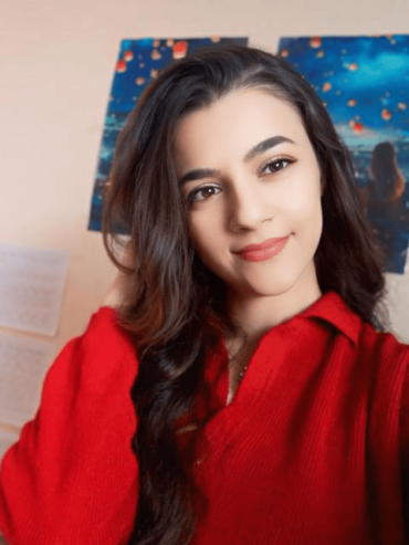 Red-clad beauty