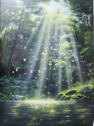 Sunbeams Over the Butterfly Pond