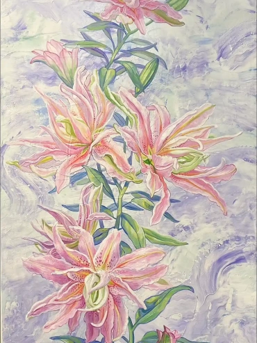 Tall Pink Lilies