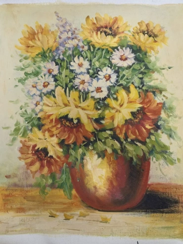 The flowers on the table