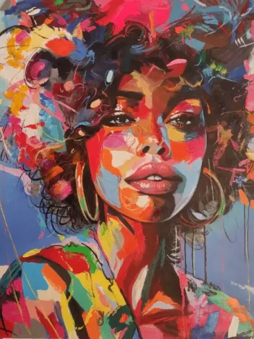 Vibrant portrait of a Woman