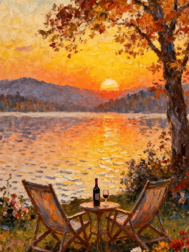 Golden Autumn Lakeside