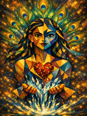Peacock Crystal Goddess